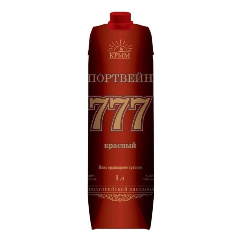 Красное полусладкое вино Порт Вин 777 1 л