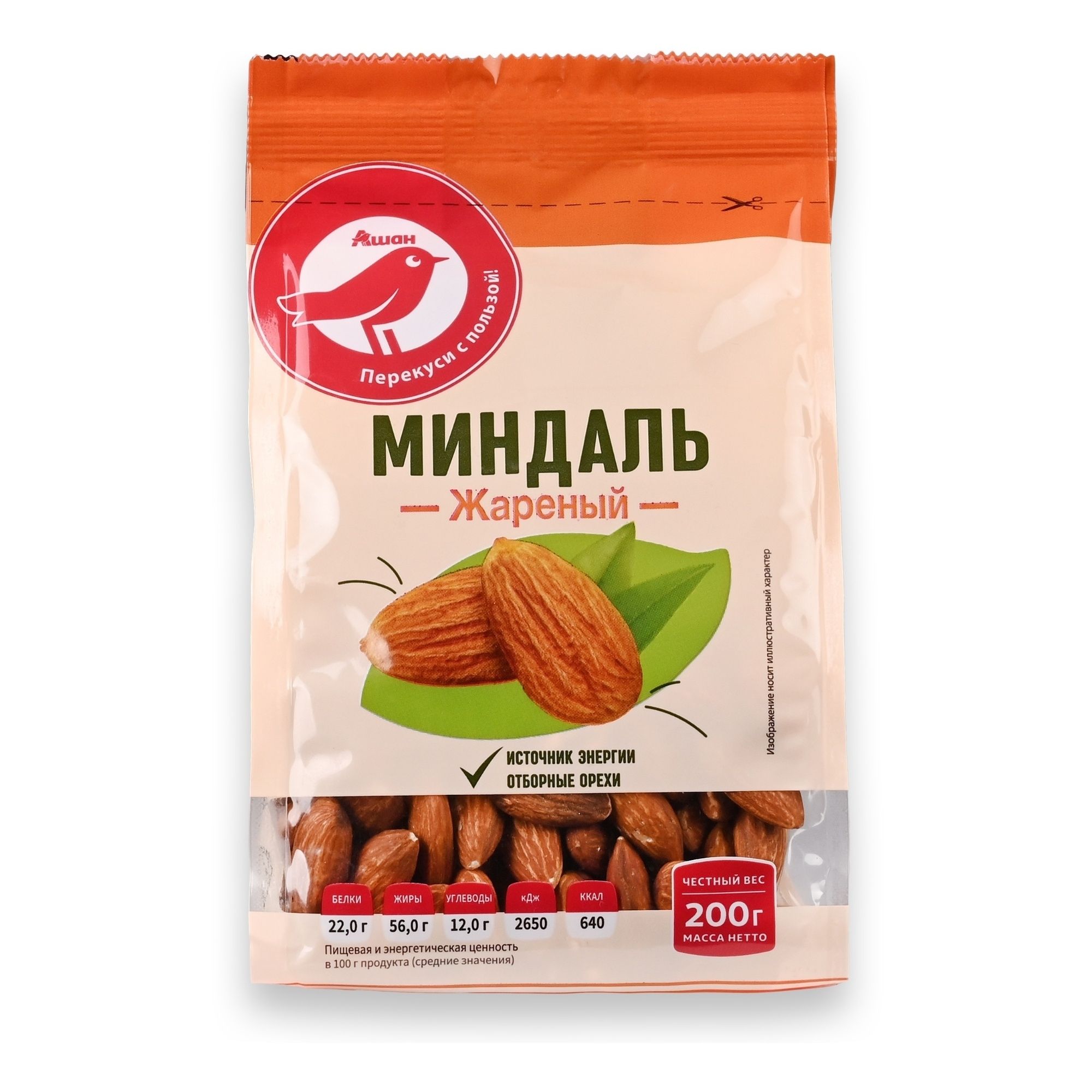 Миндаль АШАН Красная птица 200 г