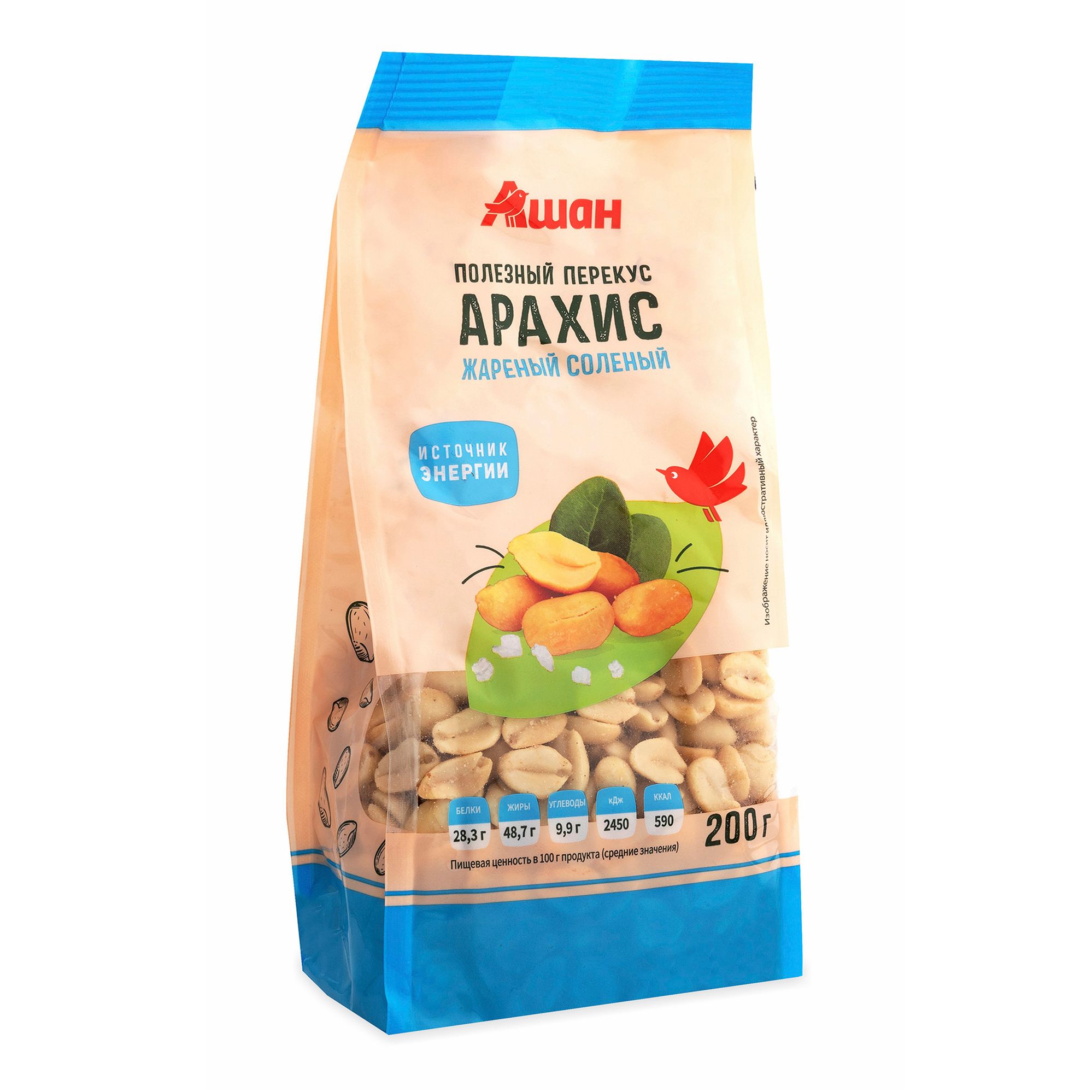 Арахис АШАН Красная птица 200 г