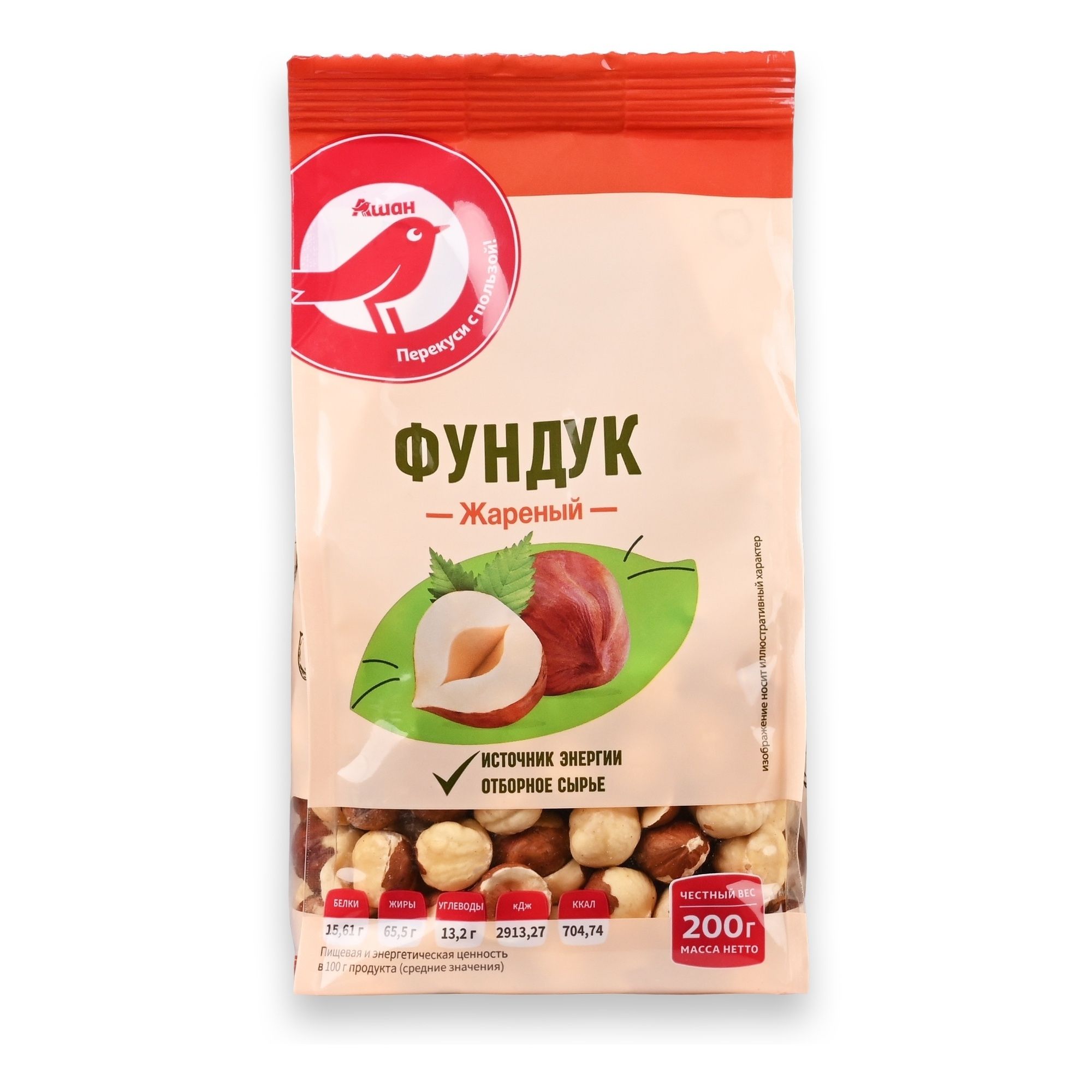 Фундук АШАН Красная птица 200 г