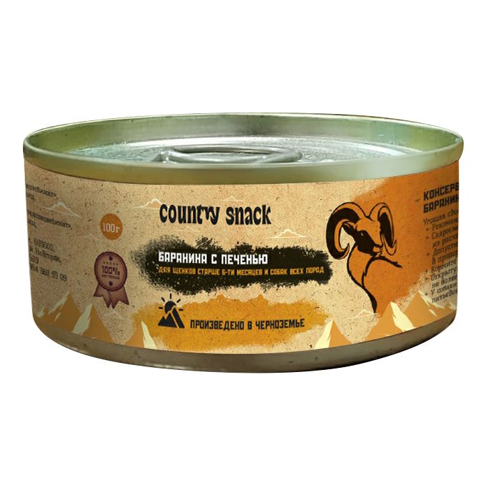 Влажный корм для собак Country 100 г