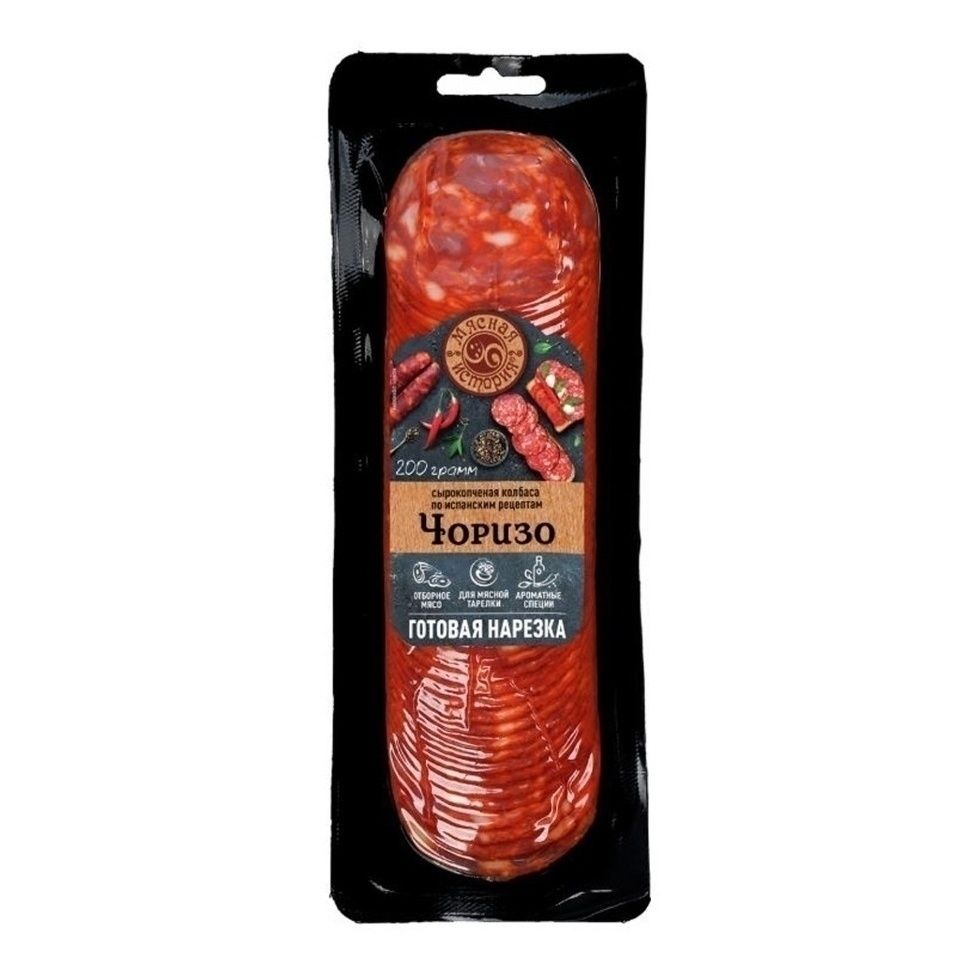 Мясная История сырокопченая 200 г