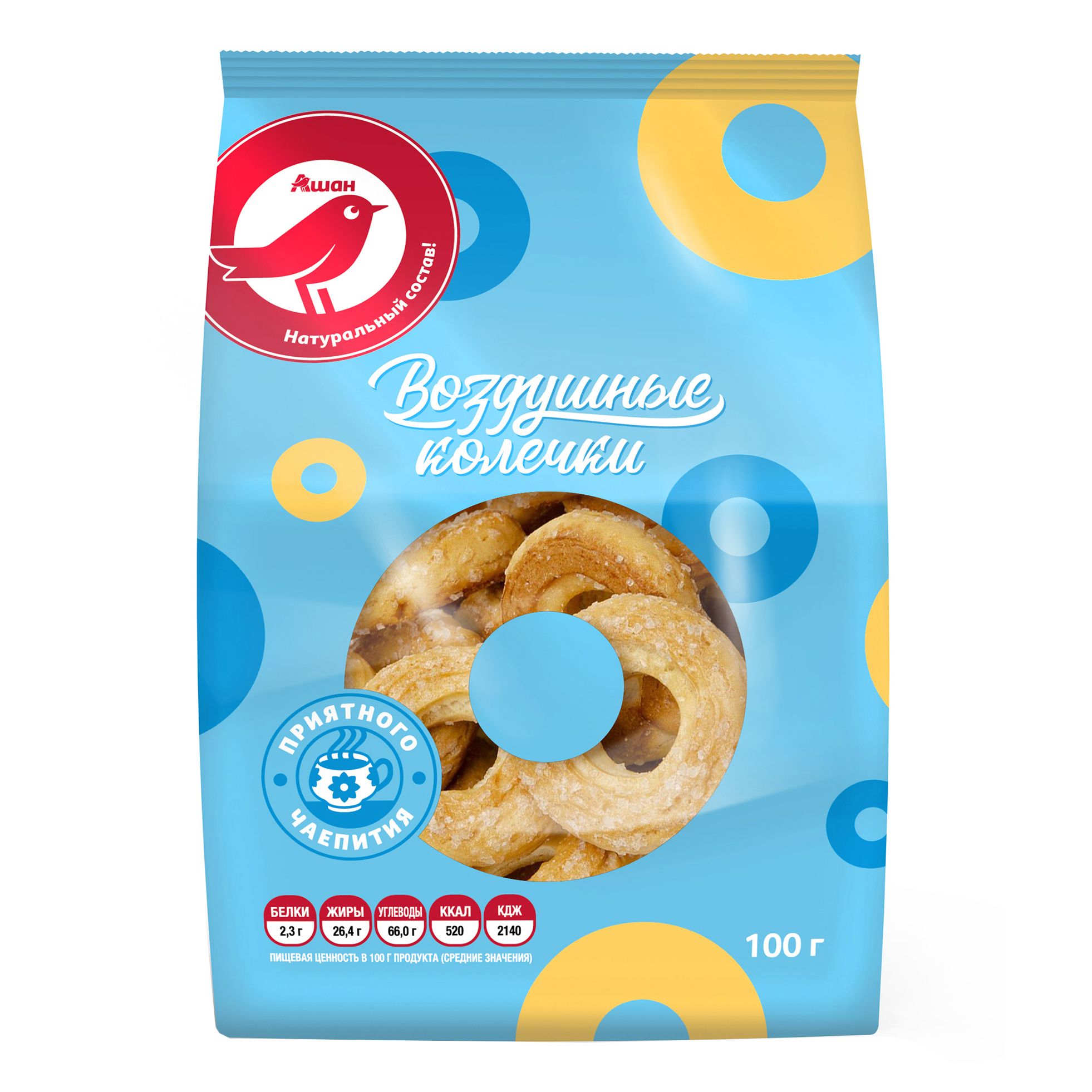 Крендельки АШАН Красная птица 100 г