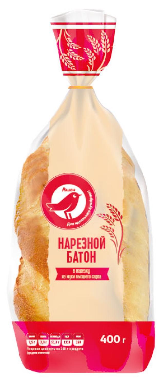 Батон АШАН Красная птица 400 г