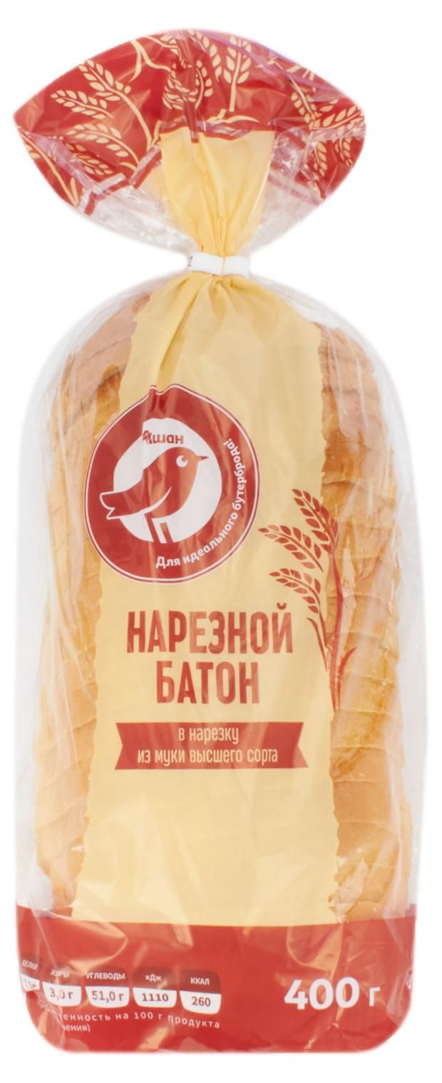 Батон АШАН Красная птица 400 г