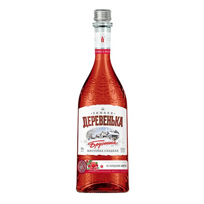 Настойка Деревенька брусника 0,25 л