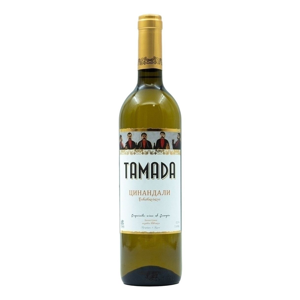 Белое сухое вино Тамада Цинандали 0,75 л