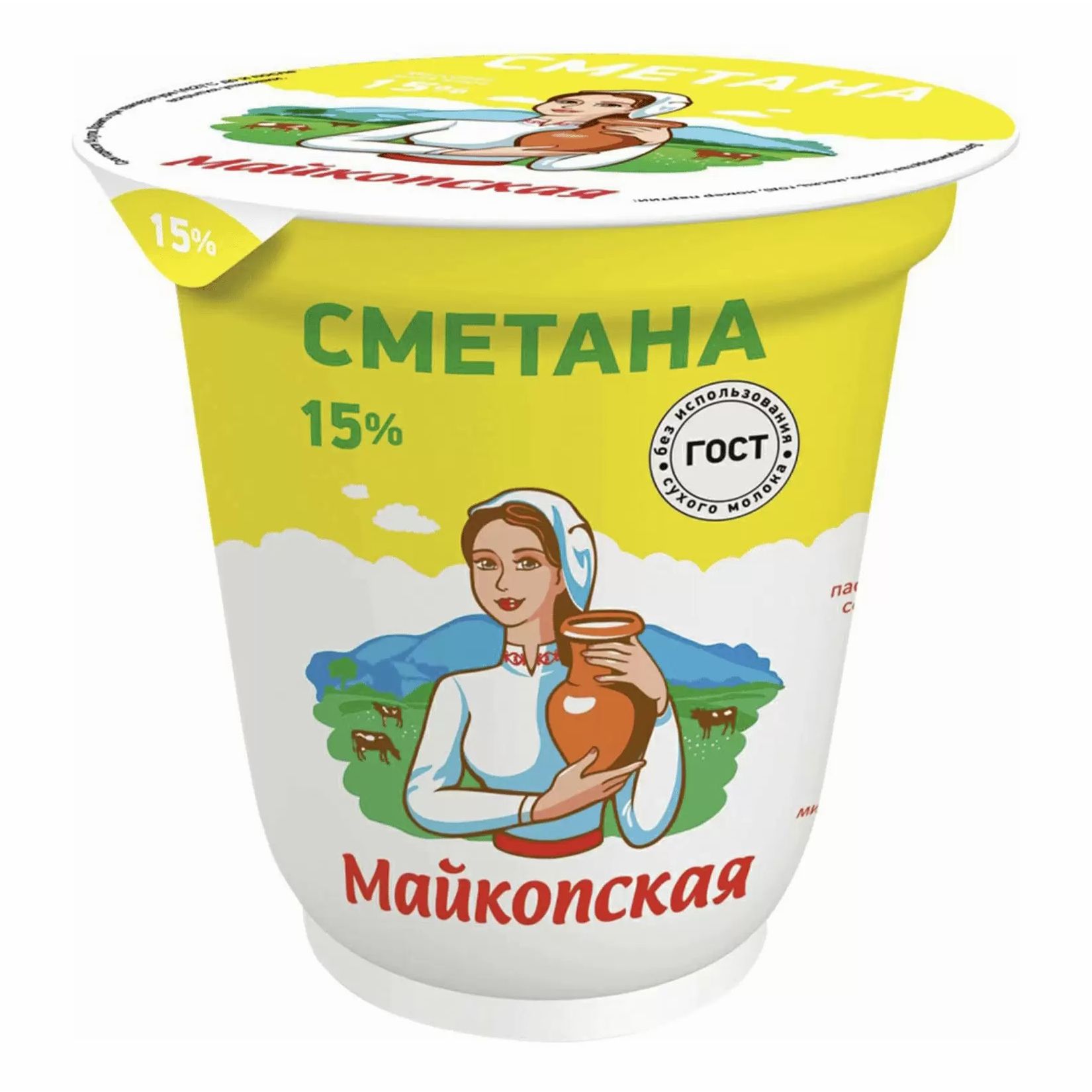 Сметана Майкопская молочная продукция 300 г