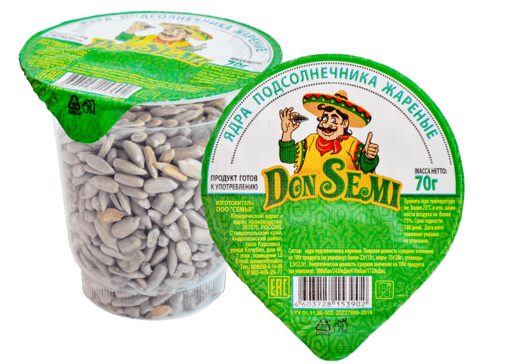 Семечки подсолнечные Don Semi 70 г
