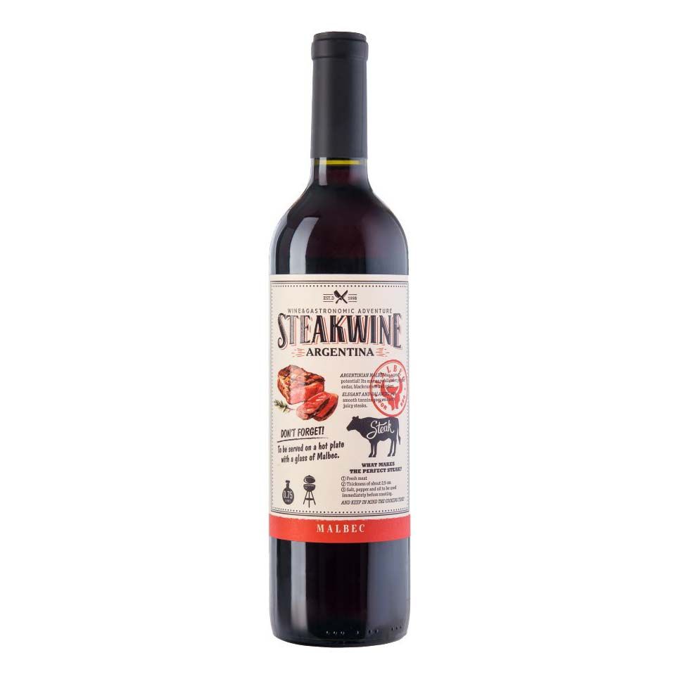 Красное полусухое вино Steakwine Мальбек 0,75 л