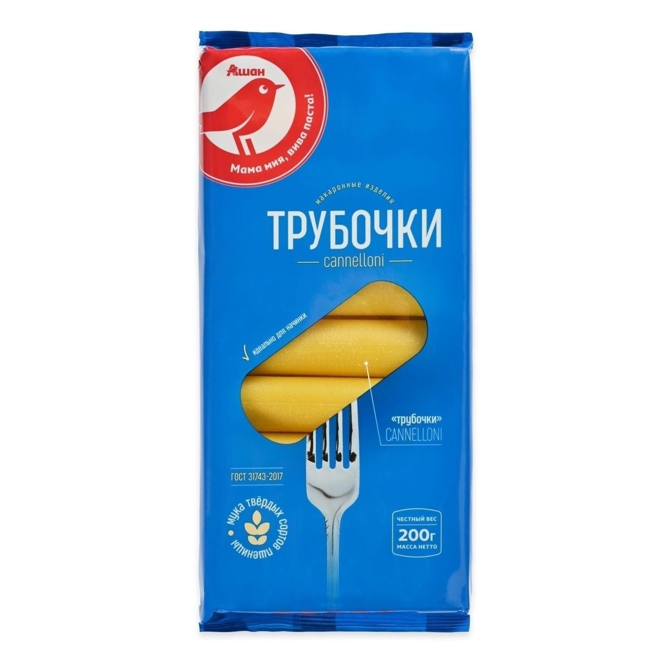 Макароны АШАН Красная птица 200 г
