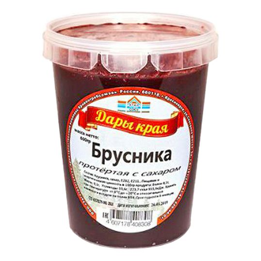 Протертые ягоды Дары края 600 г