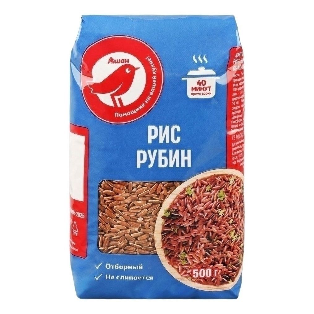 Рис АШАН Красная птица 500 г