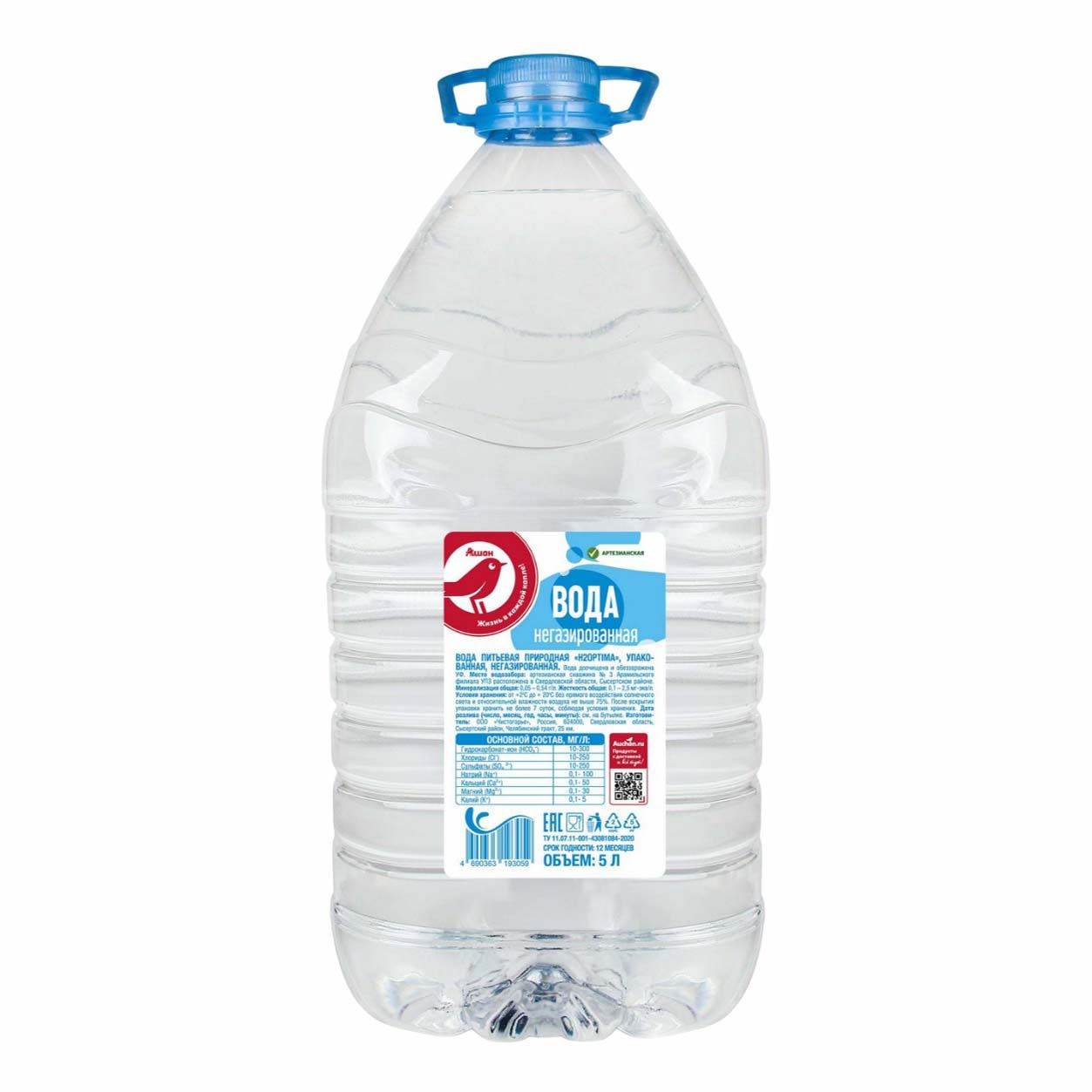 Вода АШАН Красная птица 5 л