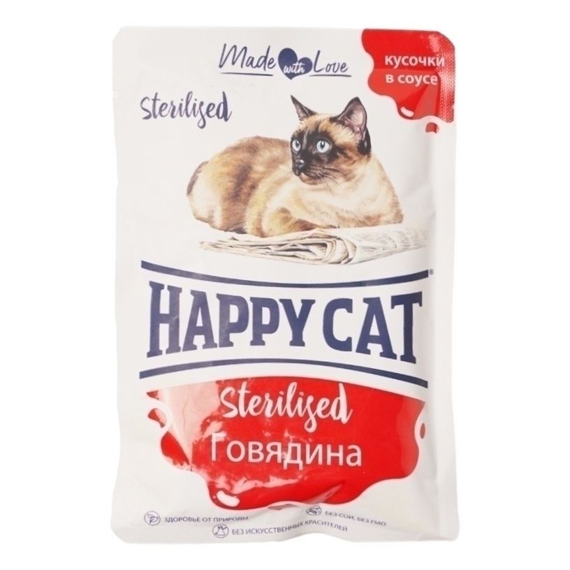 Влажный корм для кошек Happy Cat 85 г