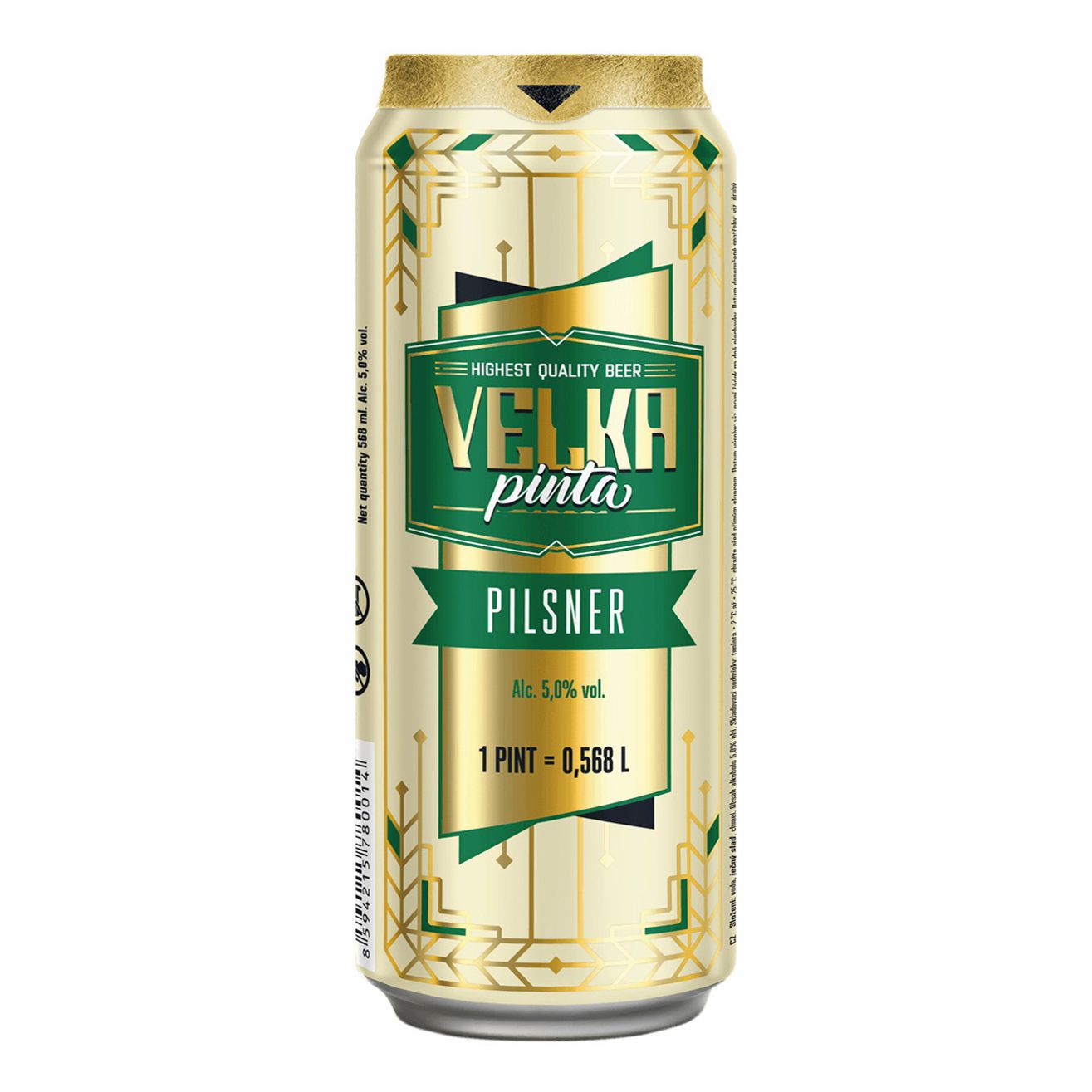 Пиво Velka Pinta светлое 0,568 л