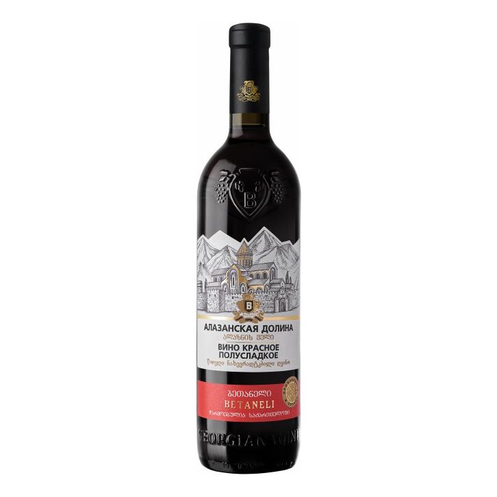 Красное полусладкое вино Bolero & Co Алазанская долина 0,75 л