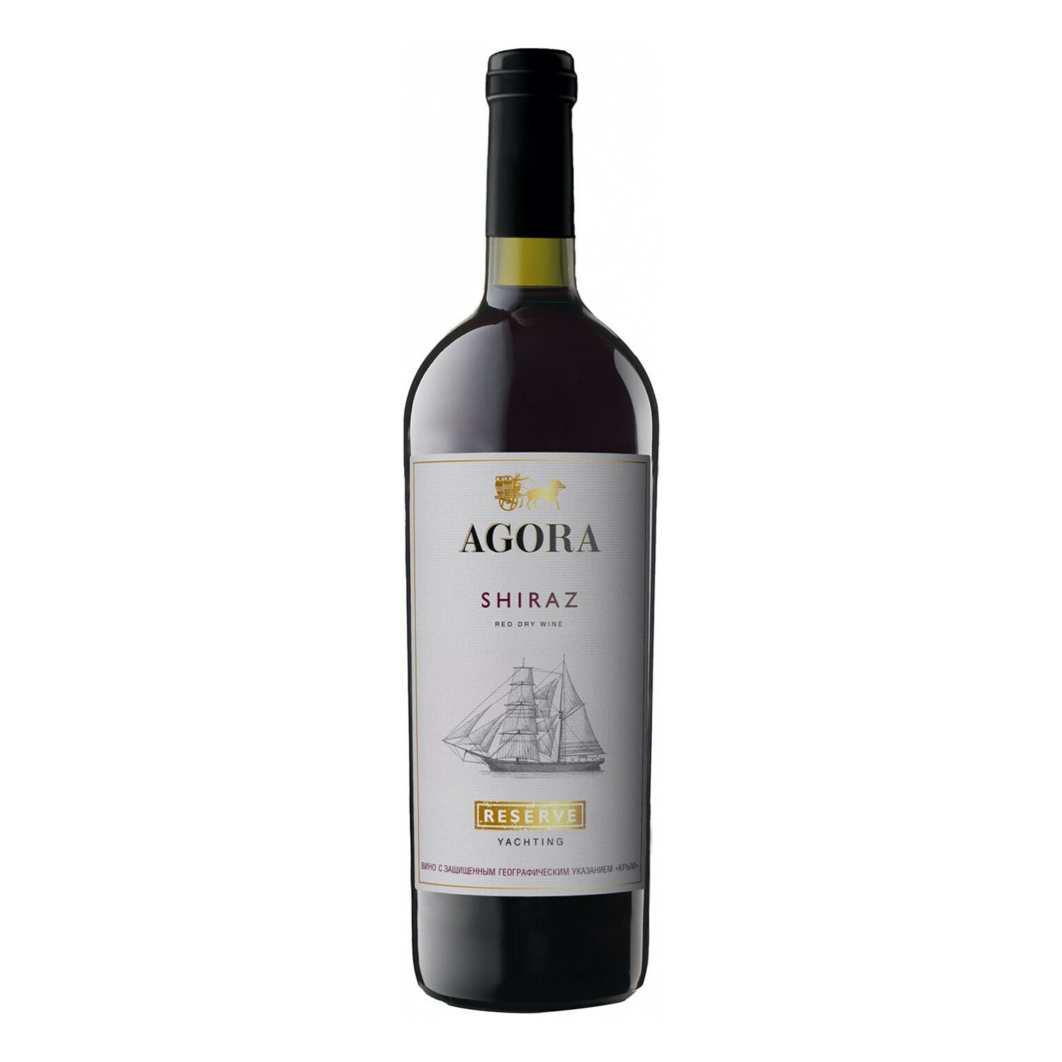 Красное сухое вино Агора Шираз 0,75 л