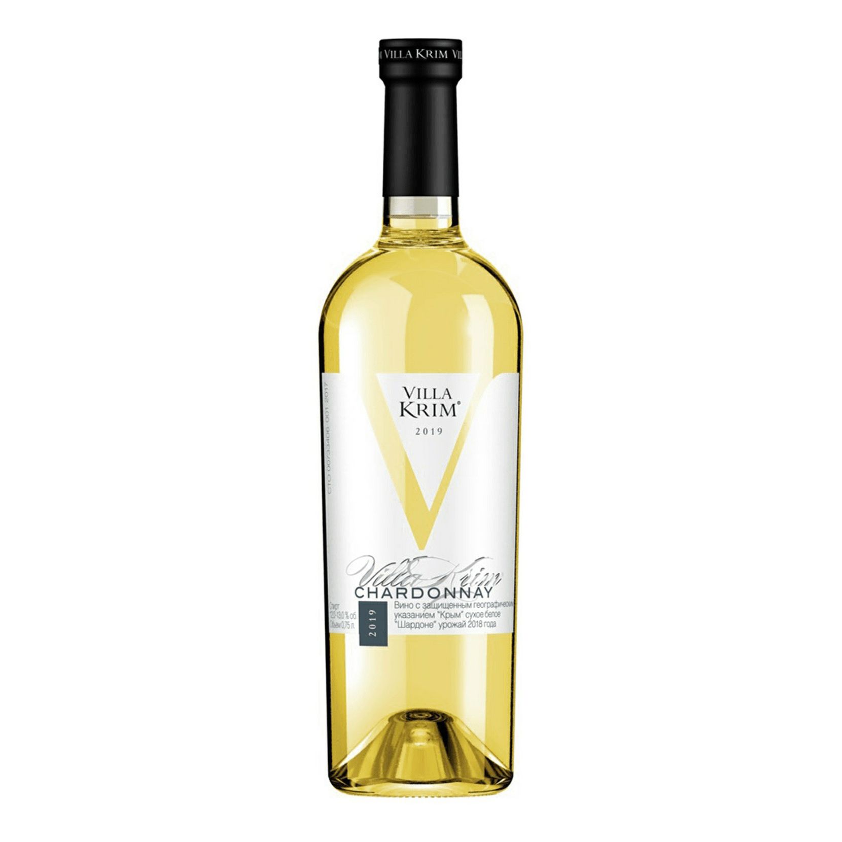 Белое сухое вино Villa Krim Шардоне 0,75 л