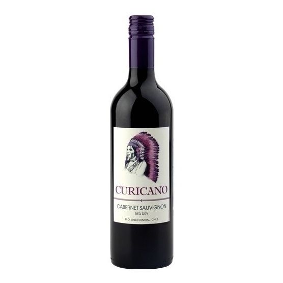 Красное сухое вино Curicano Каберне Совиньон 0,75 л