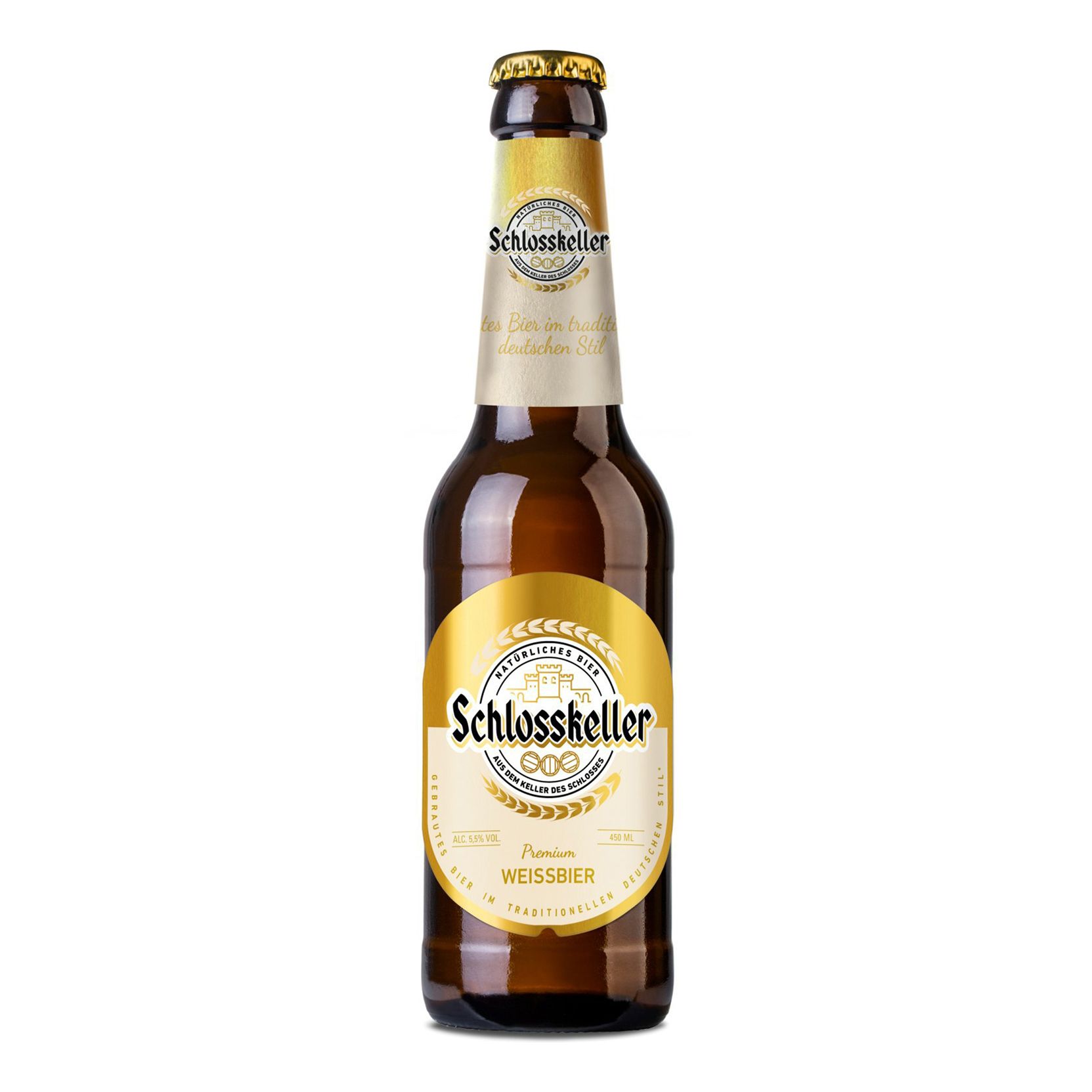 Пиво Schlosskeller пшеничное 0,45 л