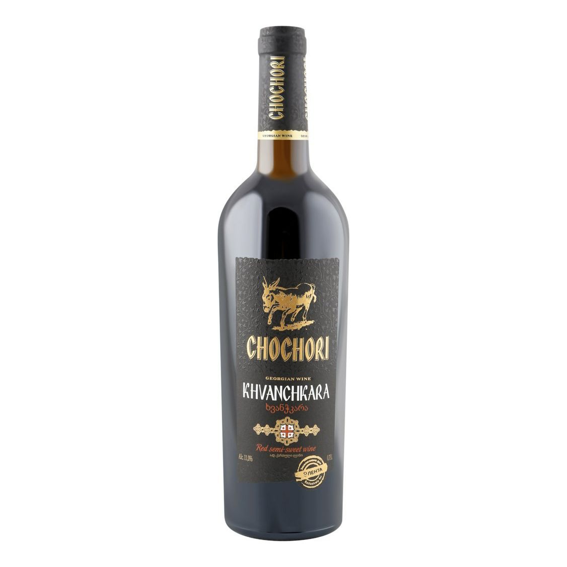 Красное полусладкое вино Chochori Хванчкара 0,75 л