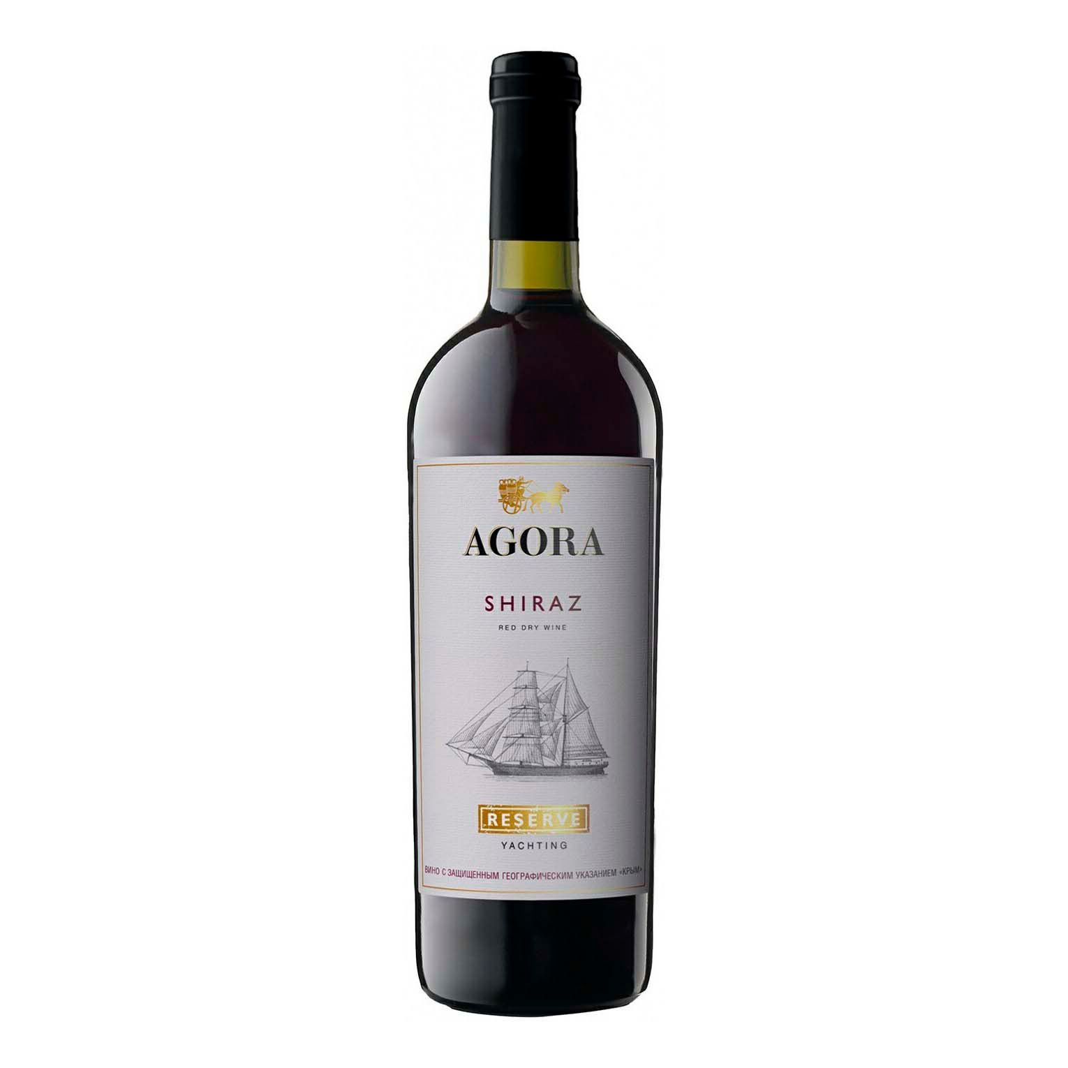 Красное сухое вино Агора Шираз 0,75 л