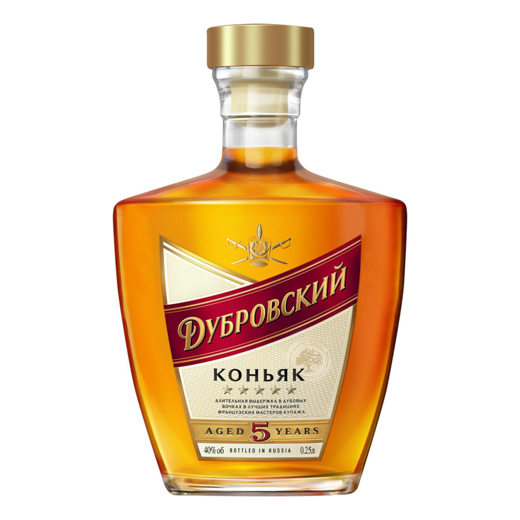 Коньяк Дубровский 5 лет 0,25 л