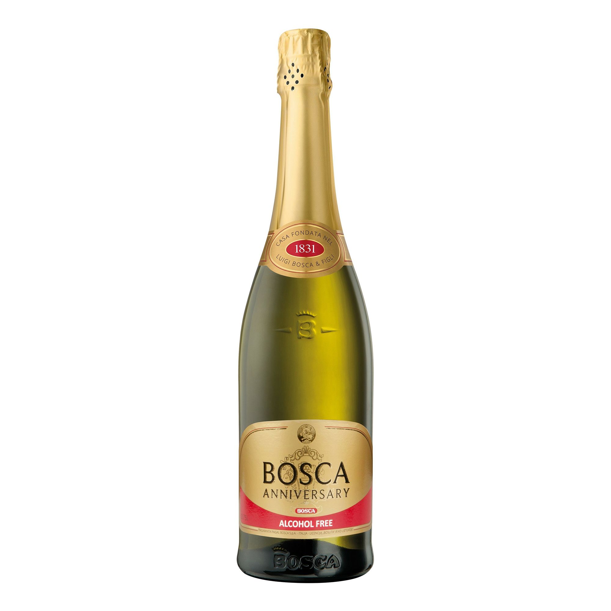 Шампанское Bosca безалкогольное полусухое 0,75 л