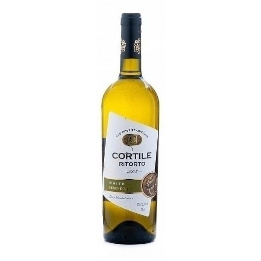 Белое полусухое вино Cortile Ritorto 0,75 л
