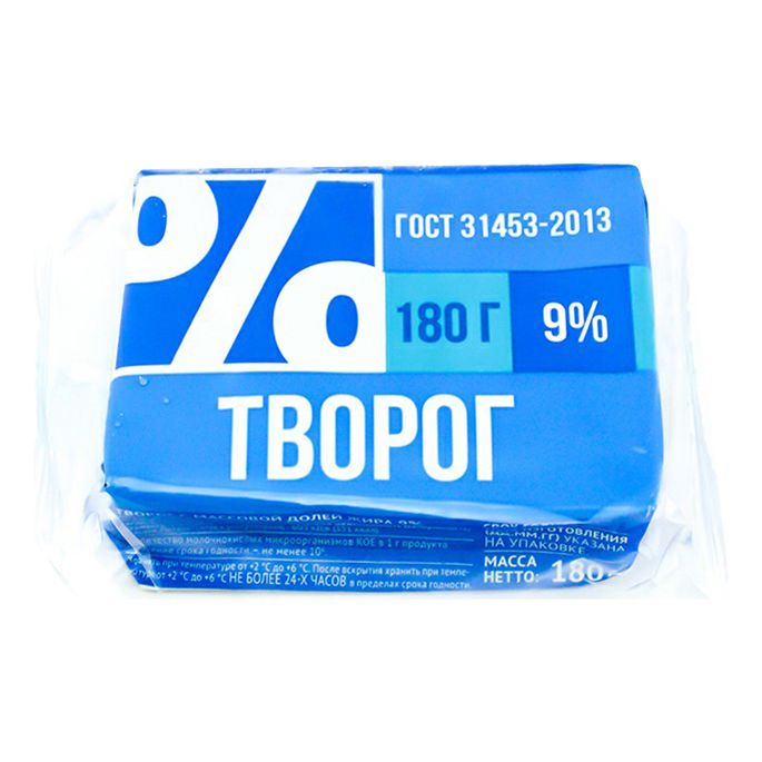 Творог % 180 г