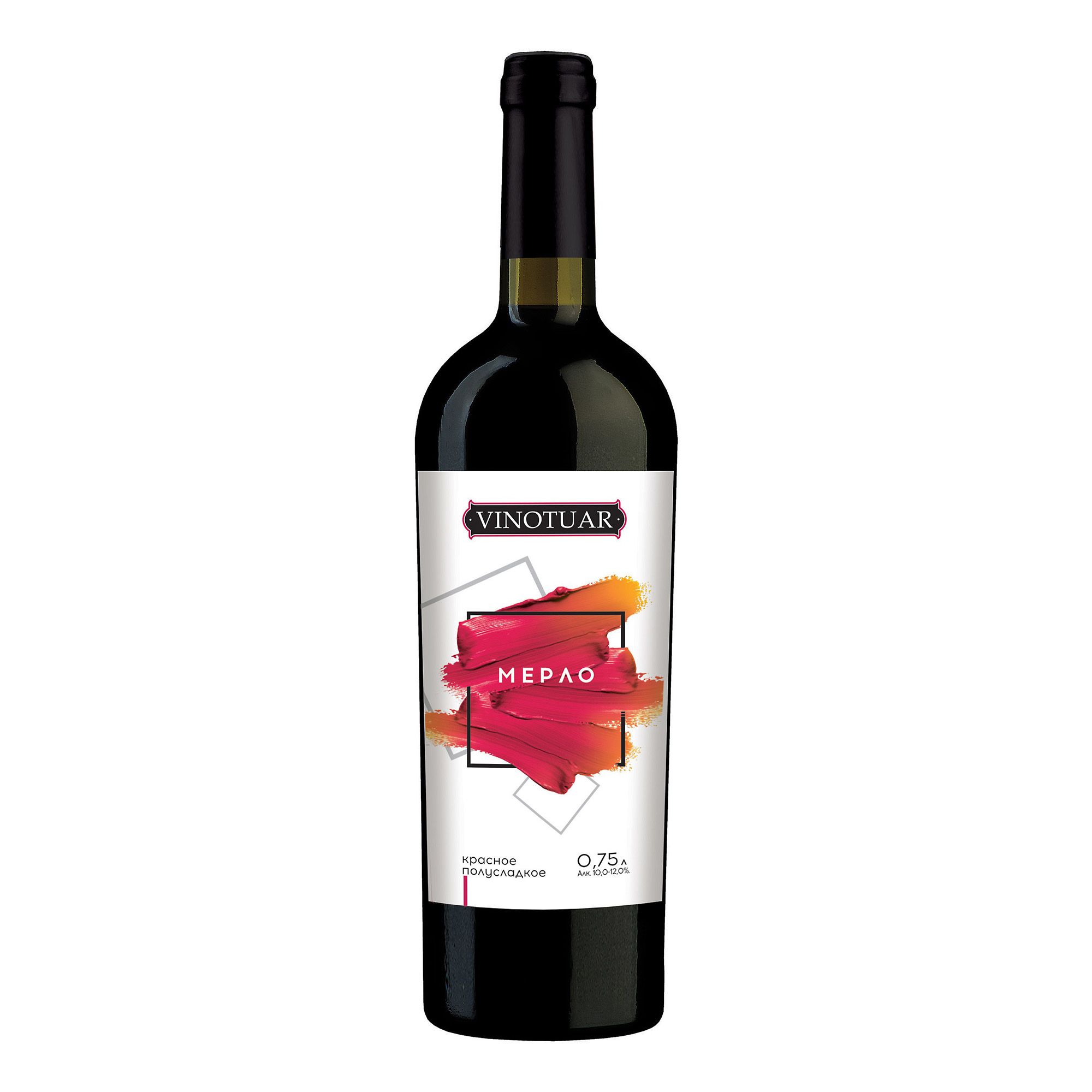 Красное полусладкое вино Vinotuar Мерло 0,75 л
