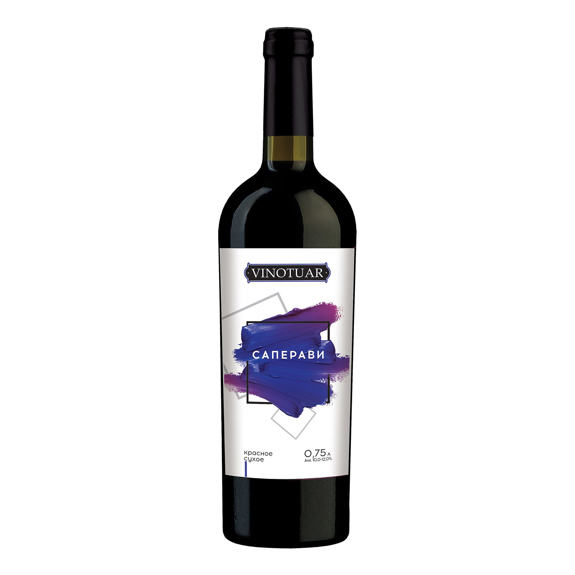 Красное сухое вино Vinotuar Саперави 0,75 л
