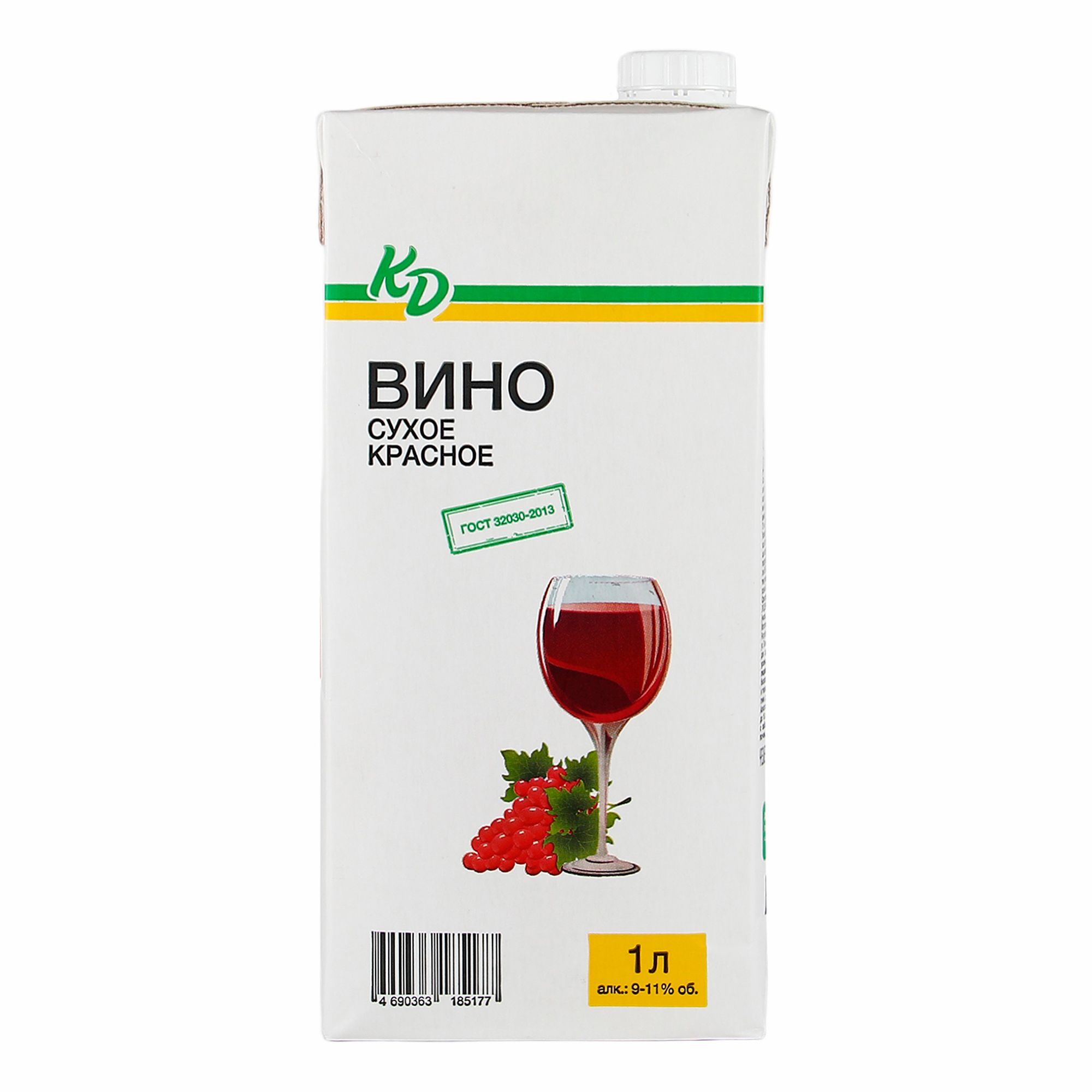 Красное сухое вино Каждый День 1 л