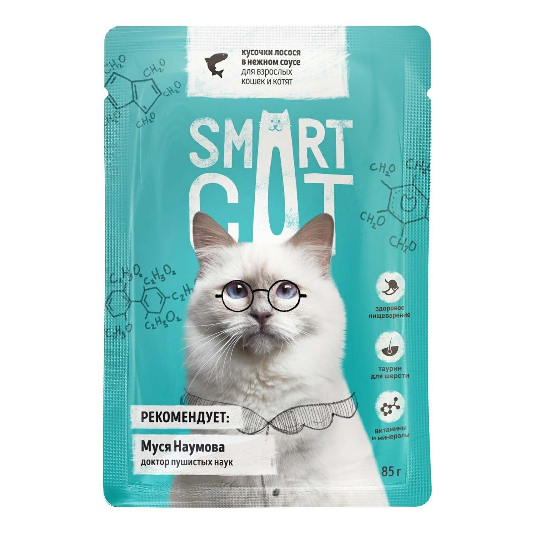 Влажный корм для кошек Smart Cat 85 г