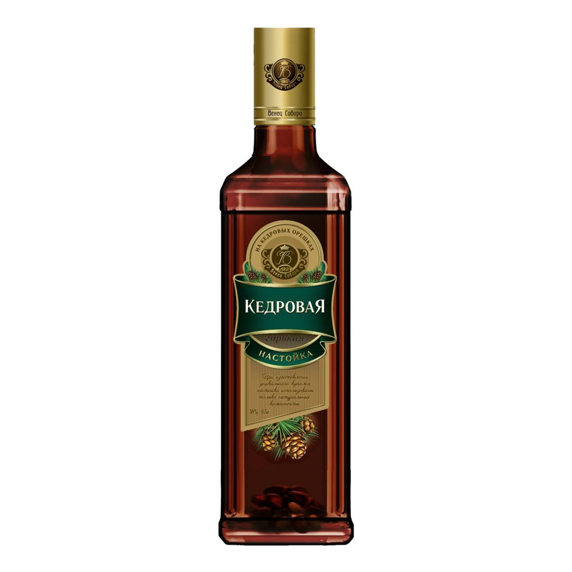 Настойка Венец Сибири кедр 0,5 л