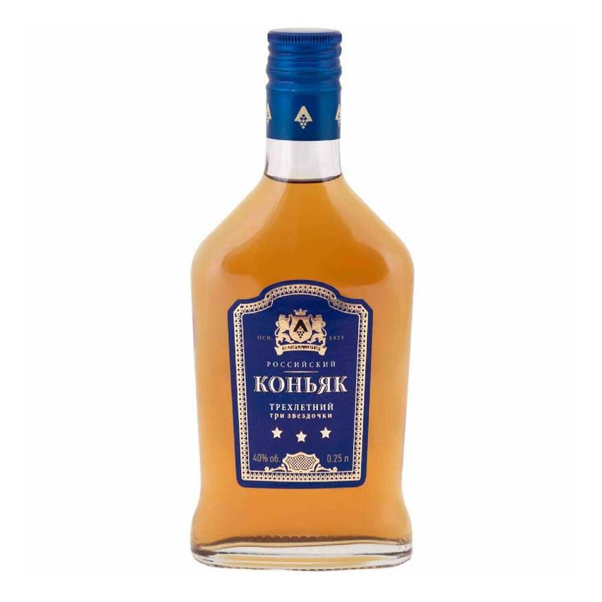 Коньяк Российский 3 года 0,25 л