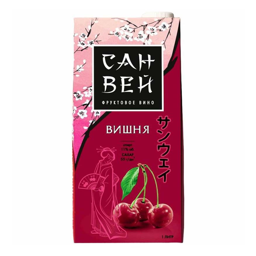 Красное полусладкое вино Сан Вей 1 л