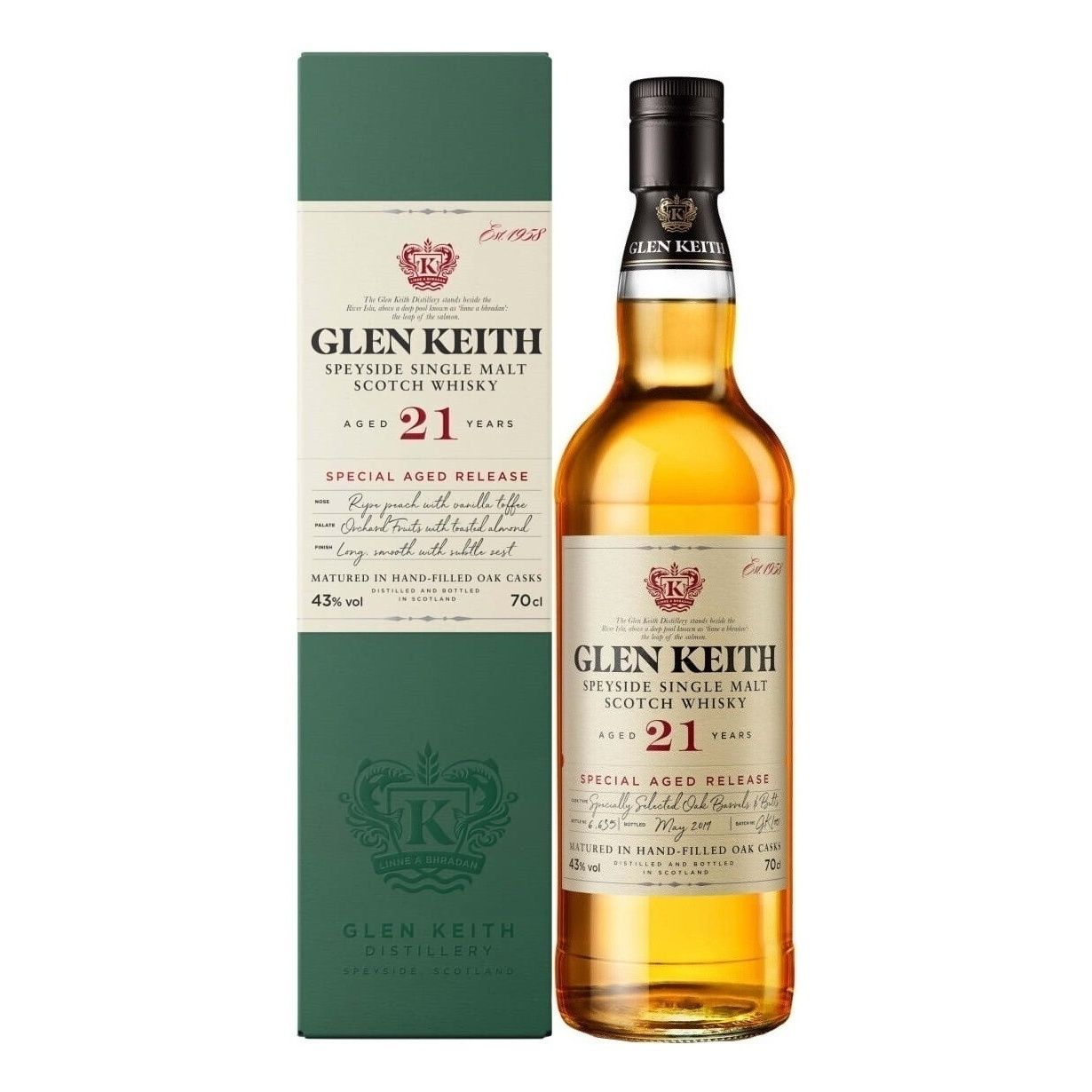 Виски Glen Keith 21 год 0,7 л