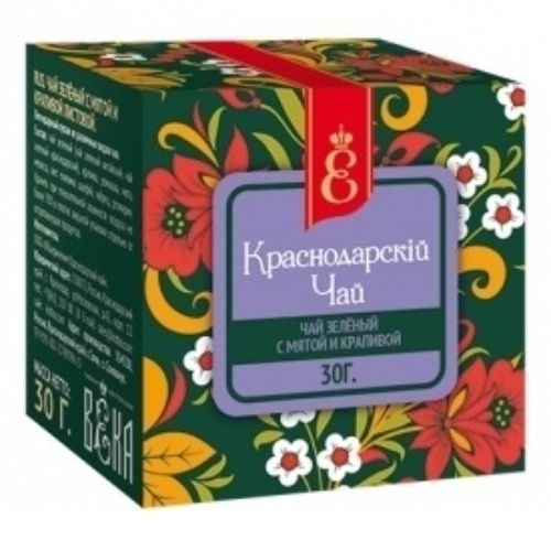 Зеленый чай Объединение Краснодарскiй чай листовой 30 г