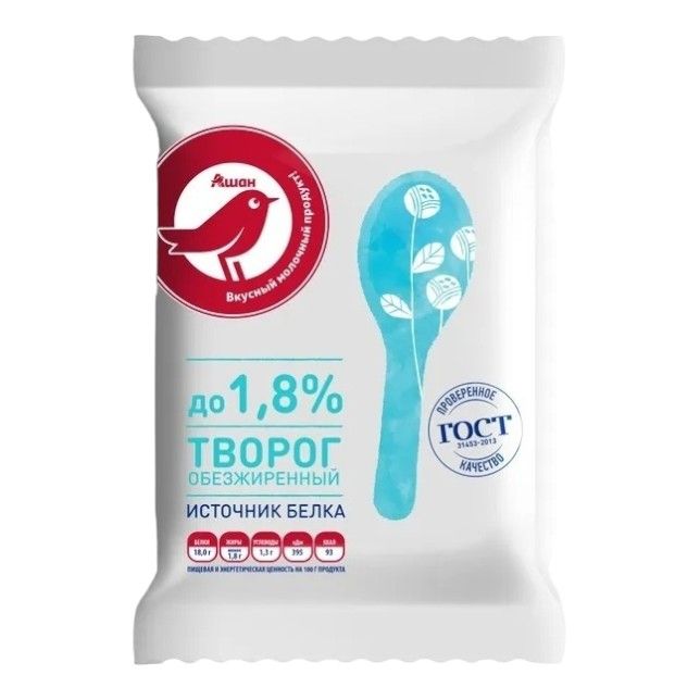 Творог АШАН Красная птица 180 г