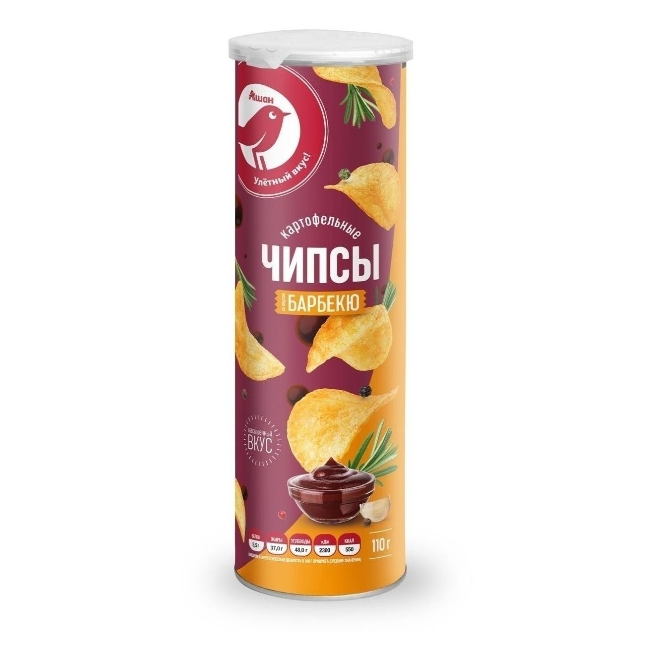 Чипсы АШАН Красная птица 110 г