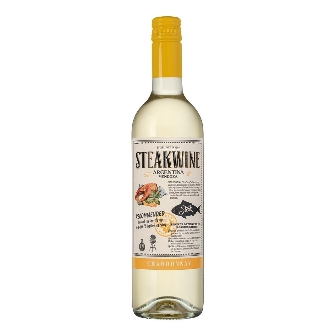 Белое полусухое вино Steakwine Шардоне 0,75 л