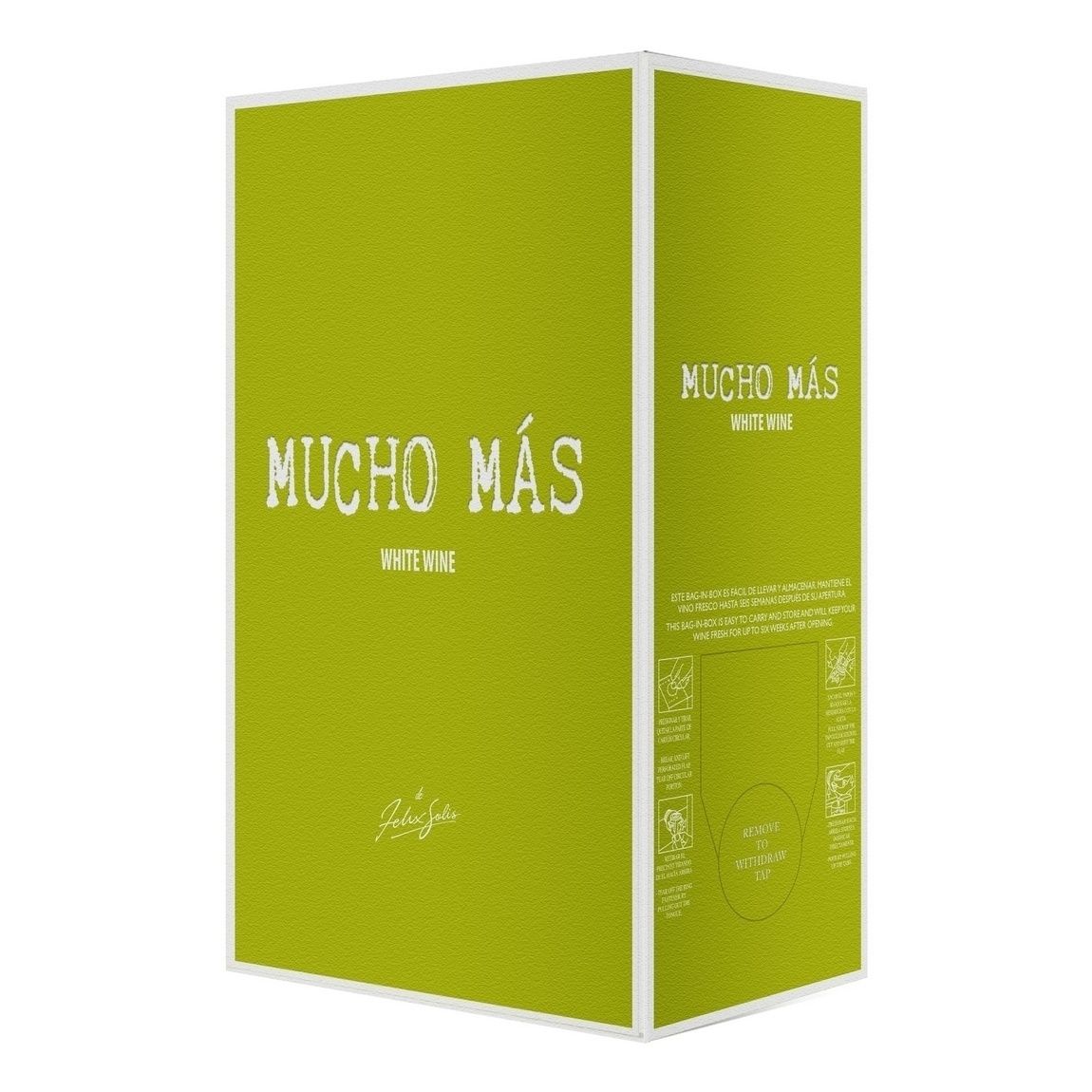 Белое полусухое вино Mucho Mas 4 л