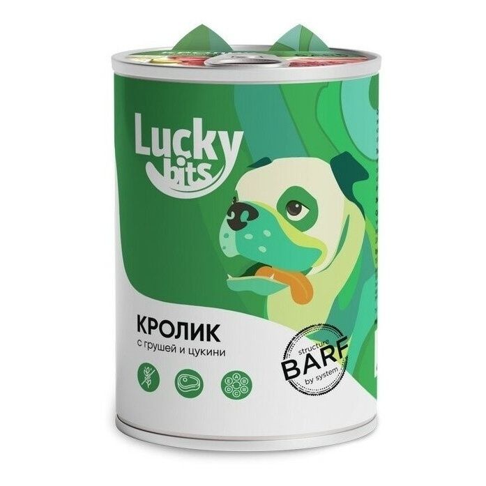 Влажный корм для собак Lucky bits 400 г