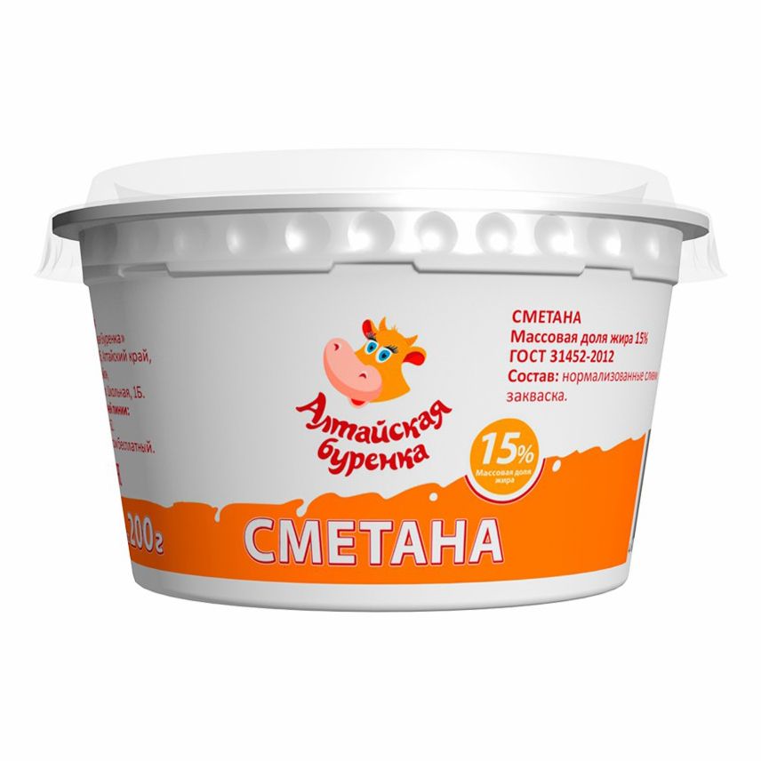 Сметана Алтайская Буренка 200 г