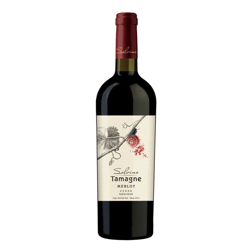 Красное сухое вино Solvino Мерло 0,75 л