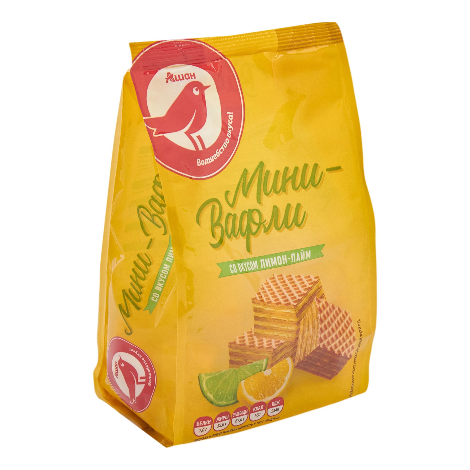 Вафли АШАН Красная птица 125 г