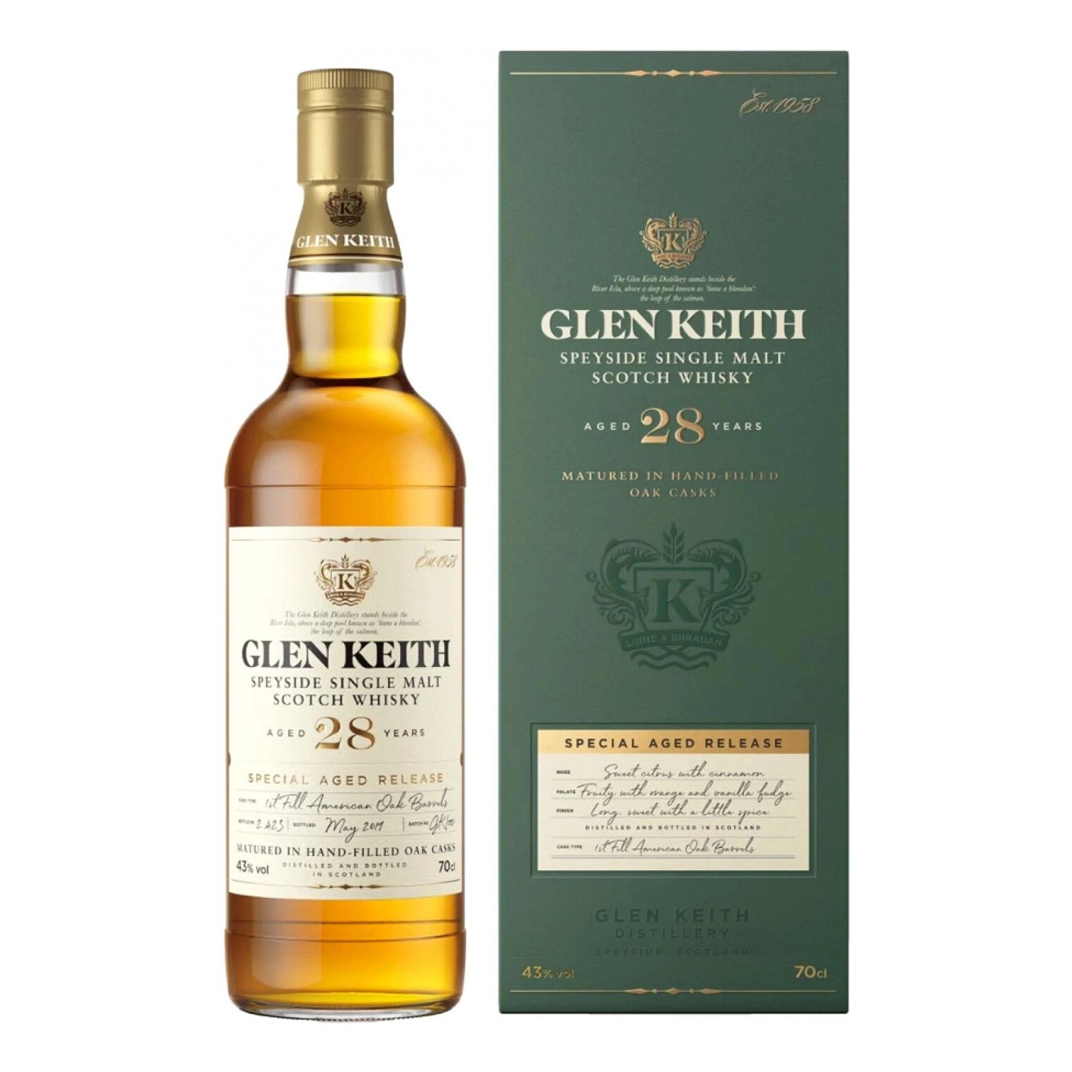 Виски Glen Keith 28 лет 0,7 л