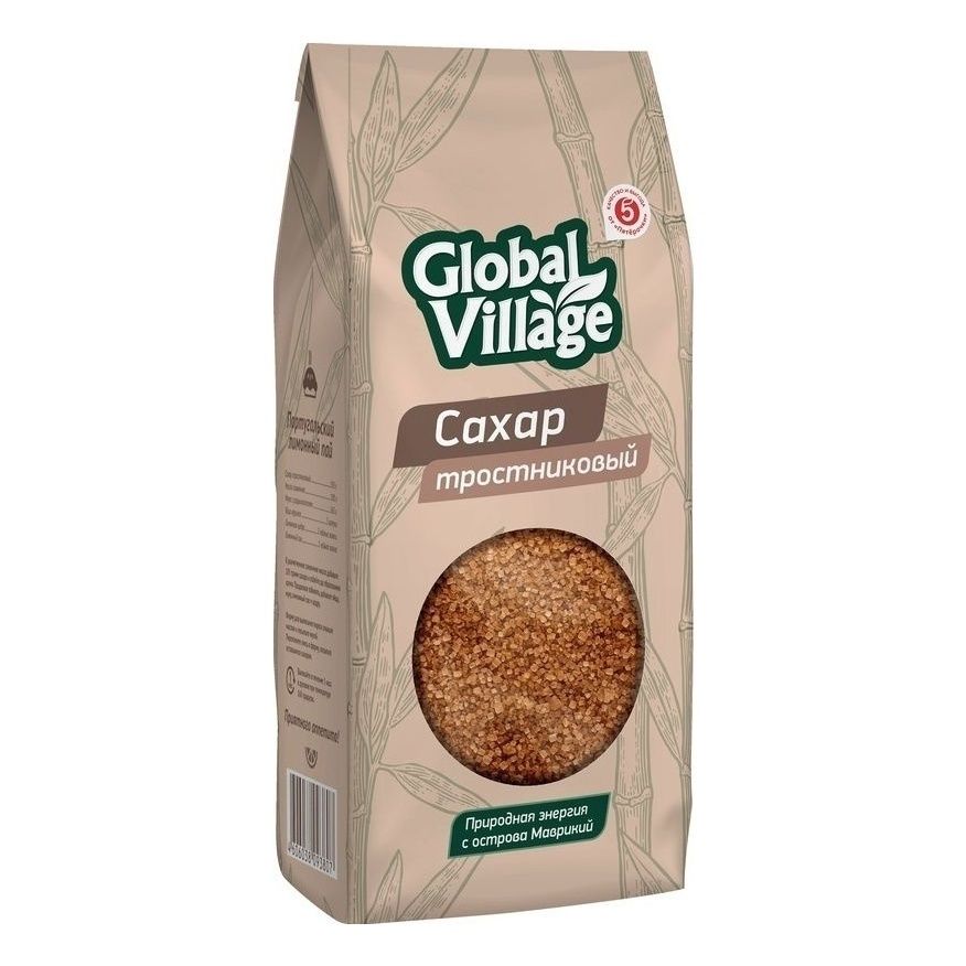 Сахар тростниковый Global Village 500 г
